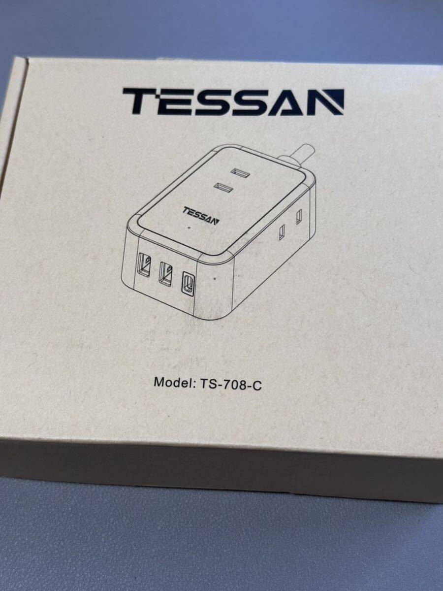 1060) 延長コード 2m 電源タップ usb付き TESSAN usb-c コンセントタップ 3個AC口 USB-C 1ポート USB-A 2ポート たこあしコンセント の画像9