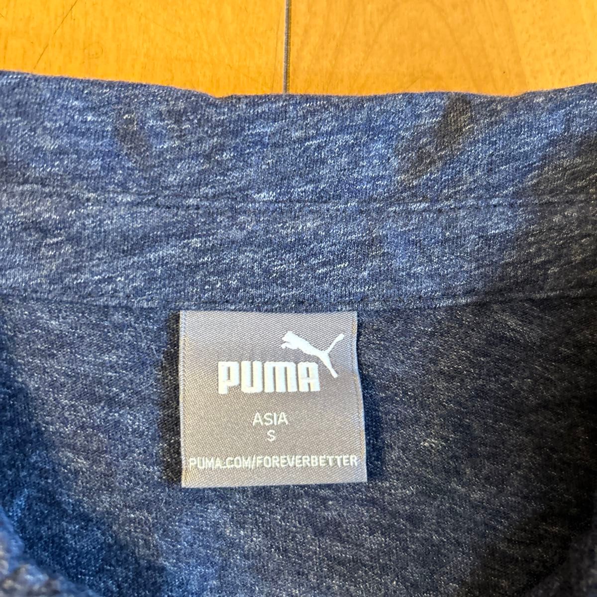 PUMA プーマ　ポロシャツ　ブルー　杢　 半袖