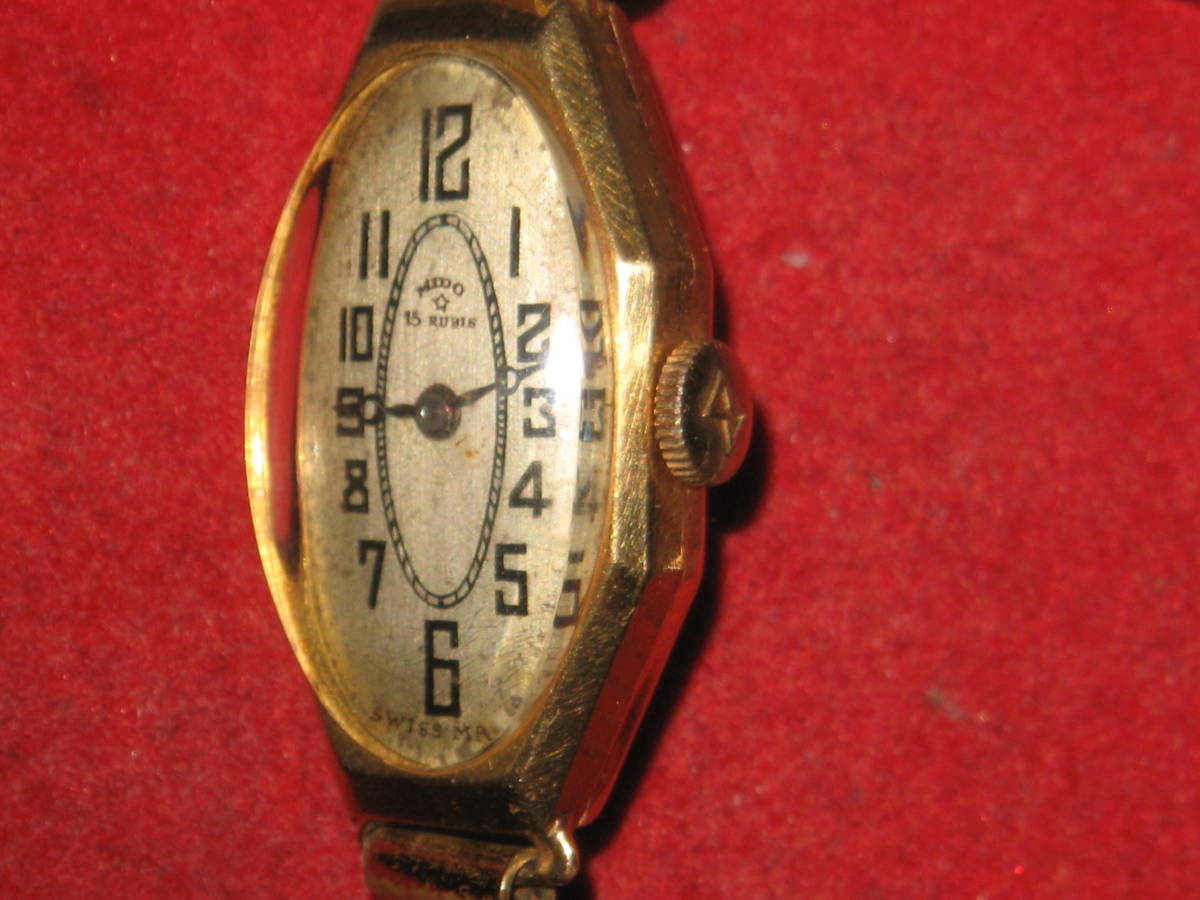  antique MIDOmido-18K purity hand winding wristwatch 