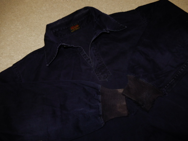  редкий BIG size 40\'s US NAVY × WILSON тянуть over рубашка Vintage оригинал ( Levi's 506XX большой битва ARMY 501XX вооруженные силы США 50\'s USN 0s