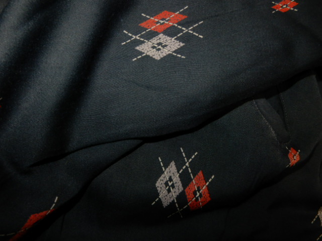 Special [ black series gray total pattern a-ga il ] 50\'s RAYONgyabaBig JACKET Vintage original ( Levi's 506XX large war 501XX black pin 