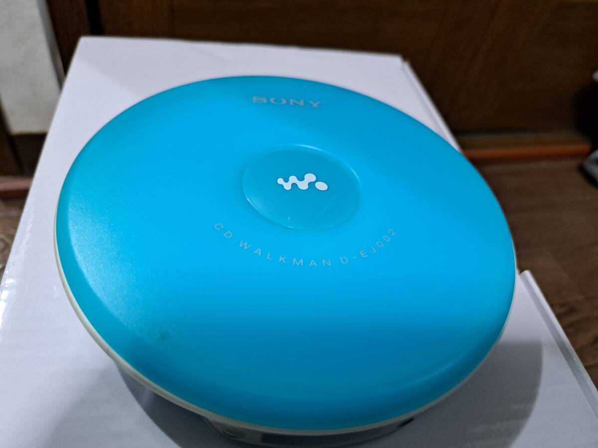 SONY ソニー CDウォークマン D-EJ002 WALKMAN 水色 ブルー ポータブルCD の画像4