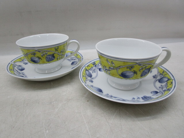 ★手0034 ノリタケ Noritake China San Remo カップ＆ソーサー コーヒーカップ ティーカップ ソーサー 碗皿 2客揃 12403281の画像1