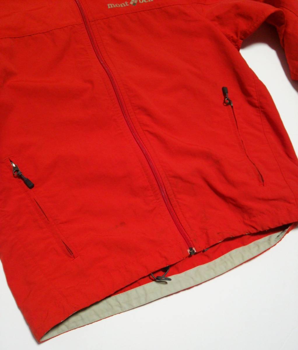  Mont Bell O.D. parka windbreaker blouson f-ti Parker pull over jacket orange child Junior Kids 140 size 