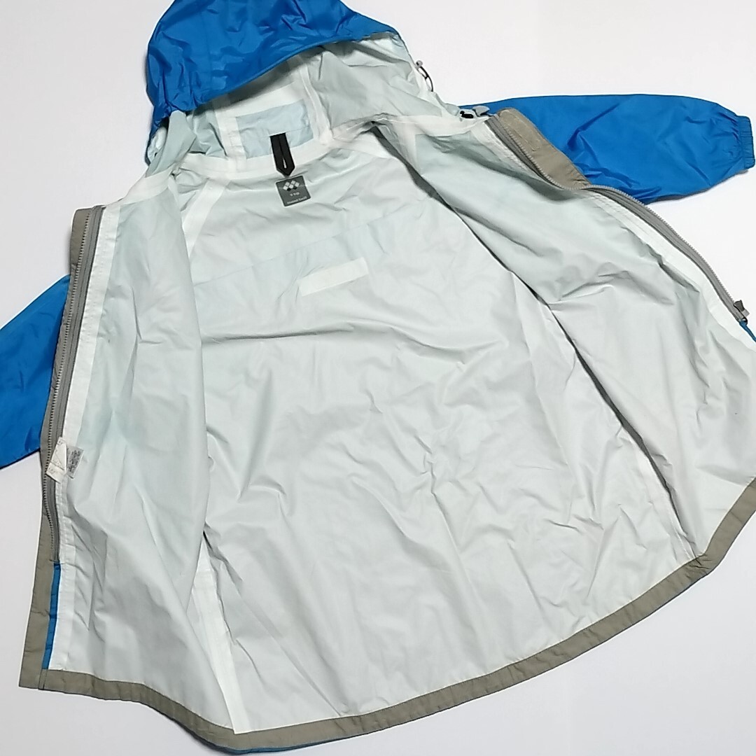 mont-bell モンベル ハイドロブリーズ パックラップレインコート レインジャケット 雨具 レインウェア 子供 キッズ ジュニア 110サイズ_画像9