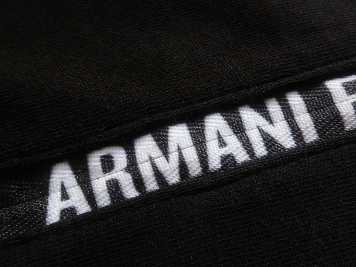  новый товар * Armani * Schic . черный рубашка-поло * Logo молния * короткий рукав стрейч вязаный рубашка чёрный XL*AX ARMANI*234