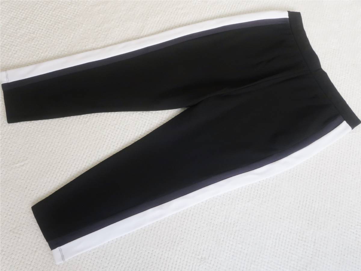  новый товар * Armani * большой размер * черный легкий брюки * порез . вернуть боковой линия * длина Logo * джерси чёрный XXL*ARMANI*250