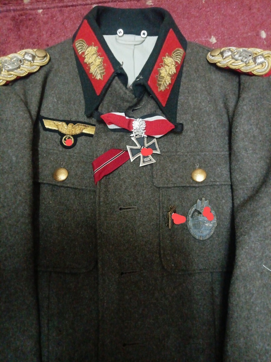 ドイツ軍フォン、マントイフェル装甲兵大将仕様、ハインリーチ上級大将仕様、2セット軍服、上衣、ズボン、帽子、フルセットの画像2