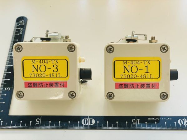 コムテック　鯉　センサー　フィッシャーマン　M-404-TX　2台セット　通電のみ確認　受信機 現状品　詳細不明_画像1