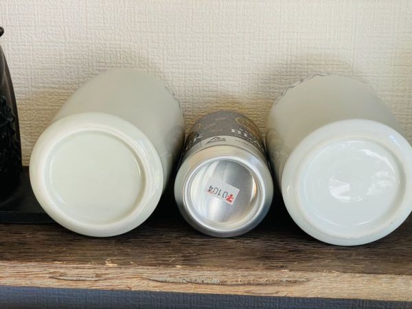 未使用 コンプラ瓶 2本セット クリーム&ホワイト コンプラビン 波佐見焼 JAPANSCHZAKY リプロダクト レプリカの画像4