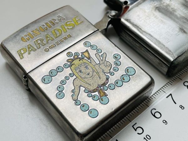 zippo серебристый gi Rapala кости Vintage море история редкий модель 1998 год производства морской GINGIRA PARDISE текущее состояние товар в это время было использовано 