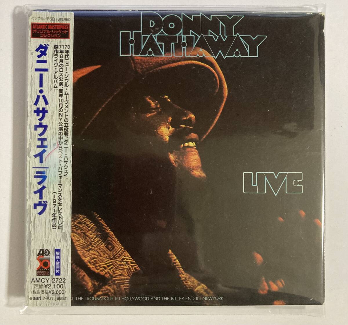 DONNY HATHAWAY ダニー・ハサウェイ ／ LIVE ライヴ　紙ジャケット_画像1