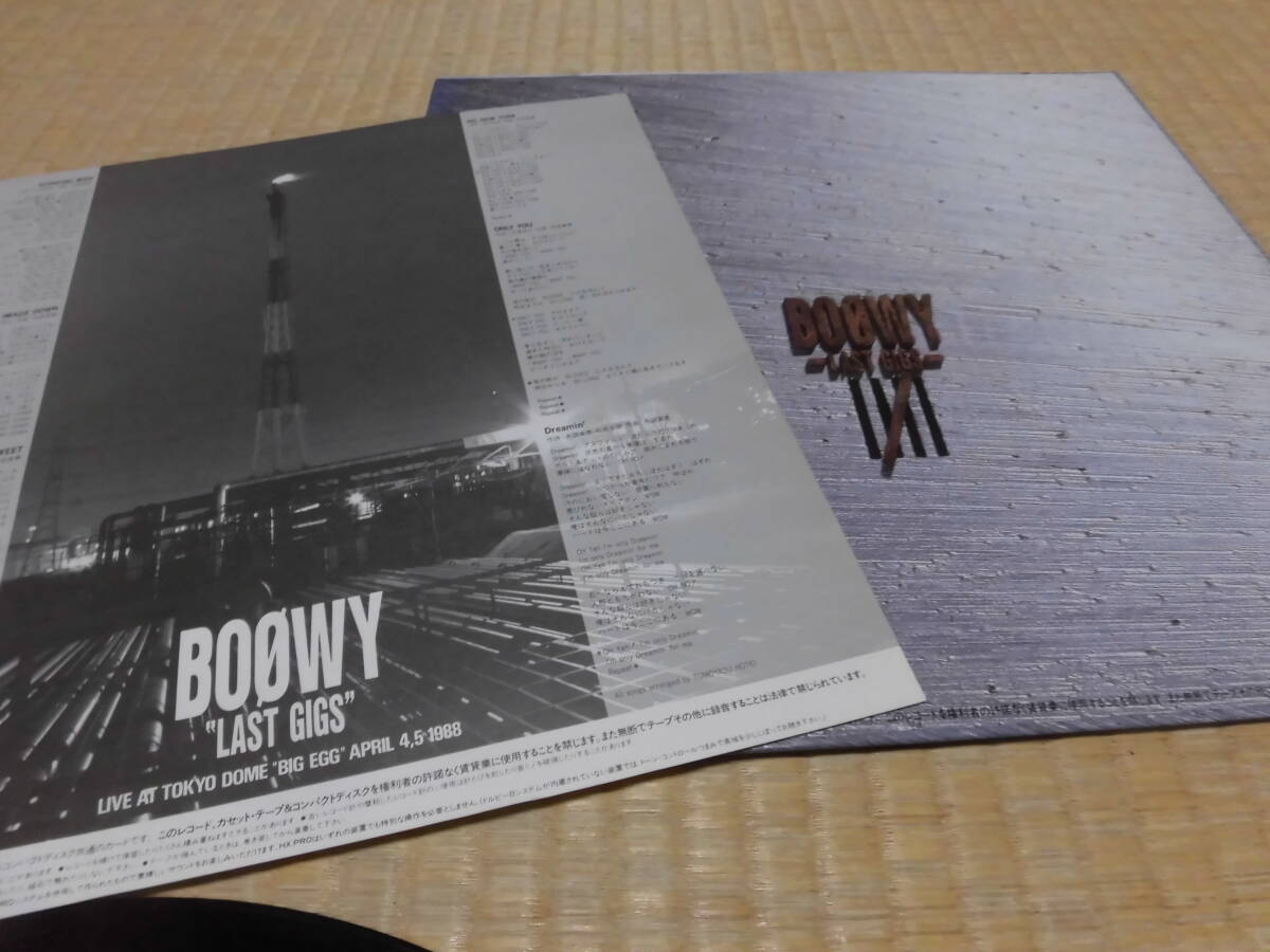 BOOWY ボウイ「LAST GIGS」ＬＰ パンク ニューウェーヴ 氷室京介 布袋寅泰 流行歌 の画像5