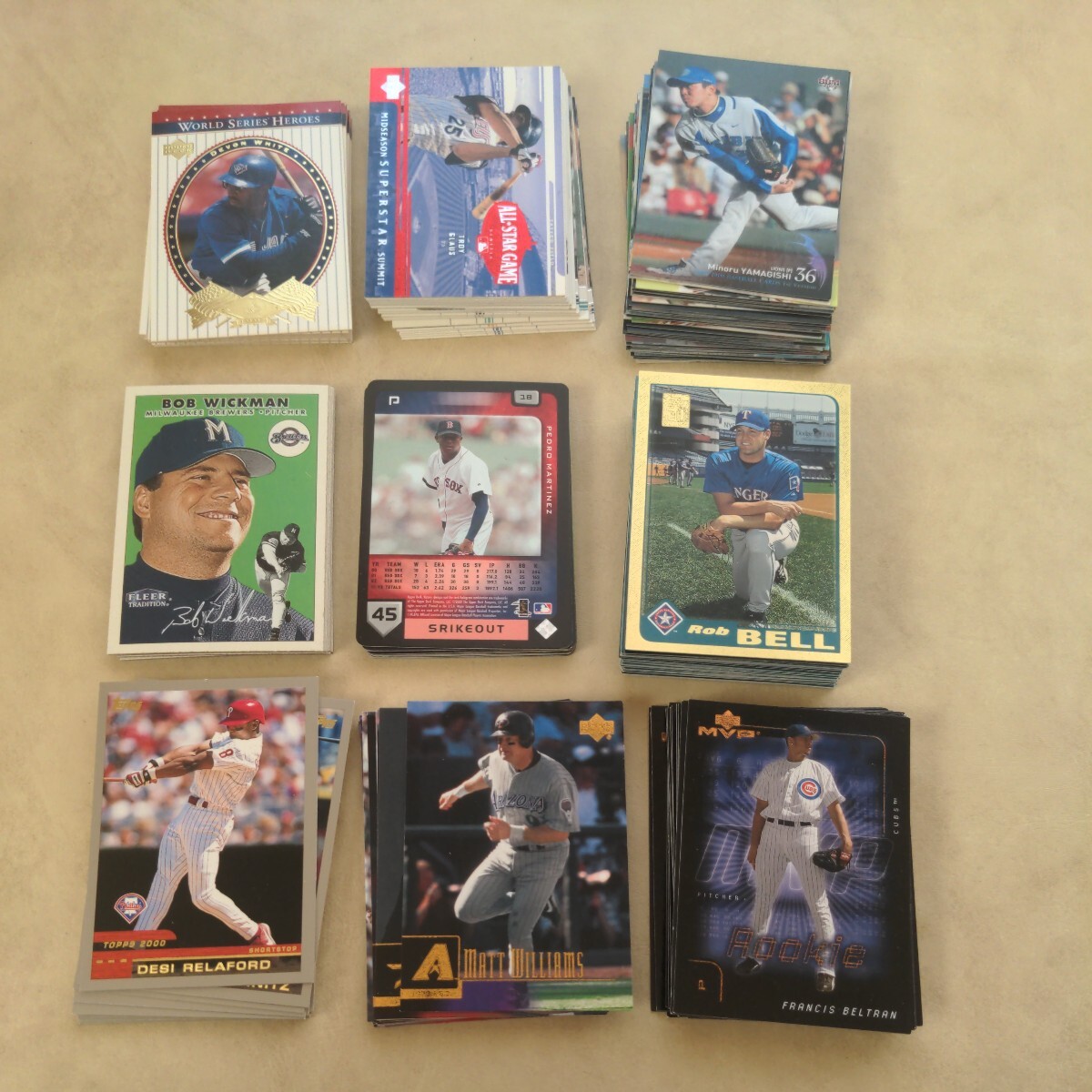 ベースボール 野球 トレーディング カード ジャンク品 まとめ 大量 UPPER DECK FLEER TRADITION BBM Topps baseball CARD_画像1