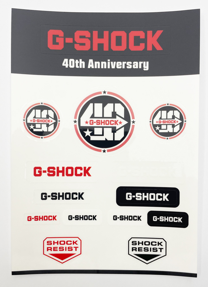 G-SHOCK 40th Anniversary 40周年 非売品 ステッカー ノベルティ コレクター カシオ CASIO グッズ B6サイズ 送料無料 新品未使用_画像1