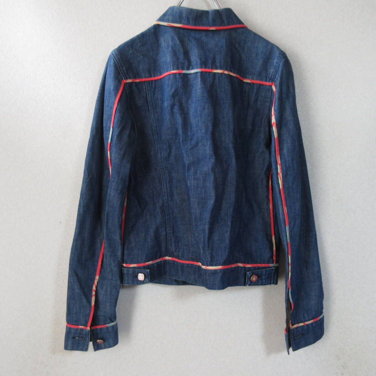 ○FENDI JEANS フェンディ◆80s 90s デニムジャケット ジャケット ブレザー 前ボタン ヴィンテージ◆レディース インディゴ サイズ不明の画像4