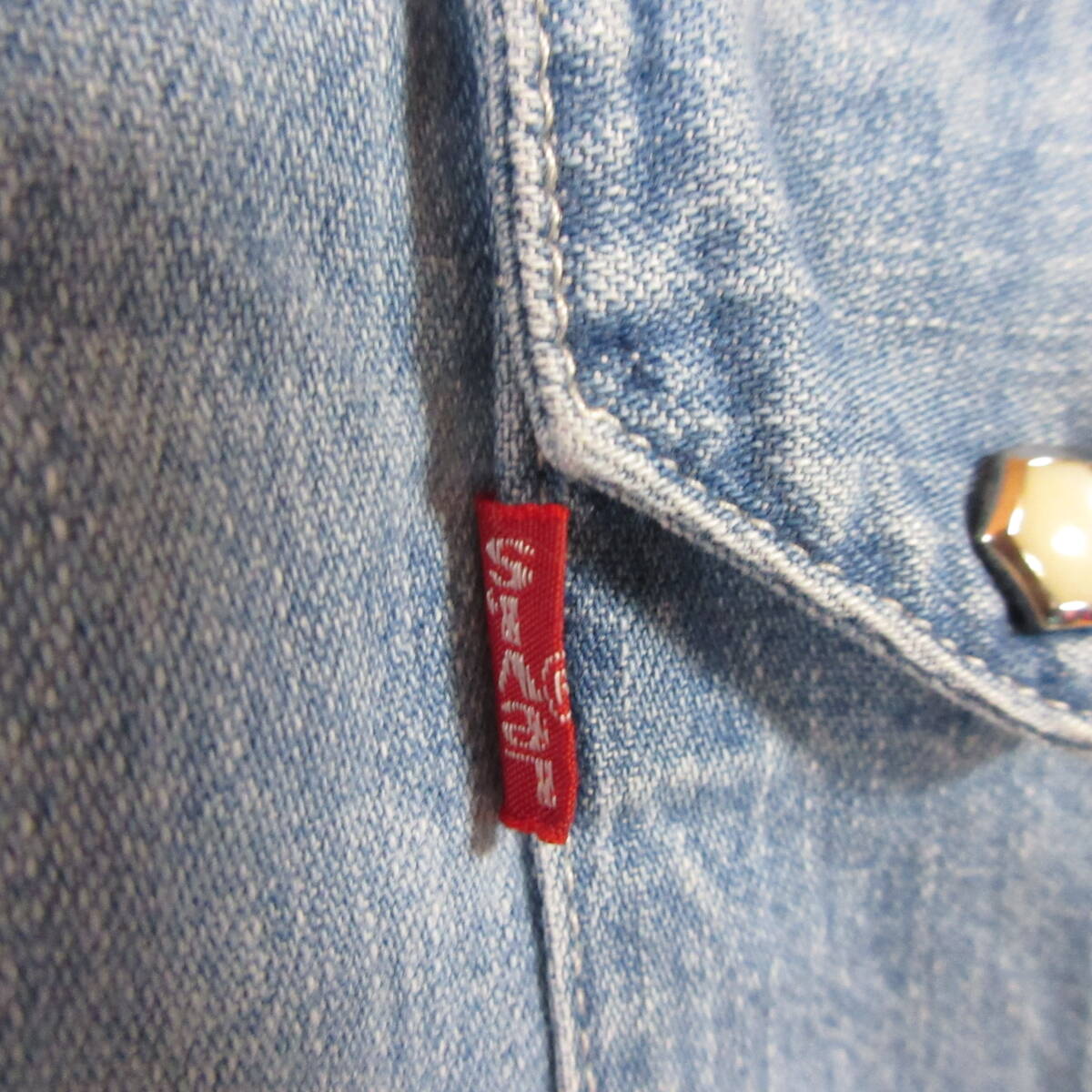 ○良品 90年代 Levis リーバイス◆ウエスタンシャツ デニムシャツ 長袖 90年代 ヴィンテージ◆メンズ Lブルー Mサイズ_画像6