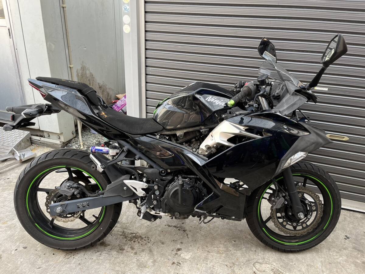 宮城 カワサキ Ninja250 6309km 事故車 EX250P-A14~ 低走行 現状渡し 売り切り 実動 修理ベース 書付き訳ありの画像1