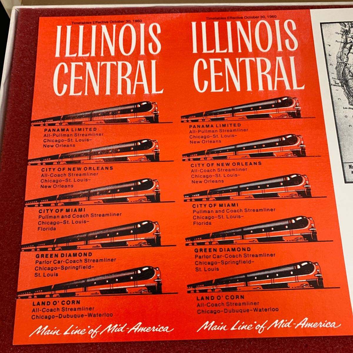 1 иен ~ железная дорога железная дорога модель ILLINOIS CENTRAL Irino i* central зарубежный автомобиль N gauge с коробкой K3019