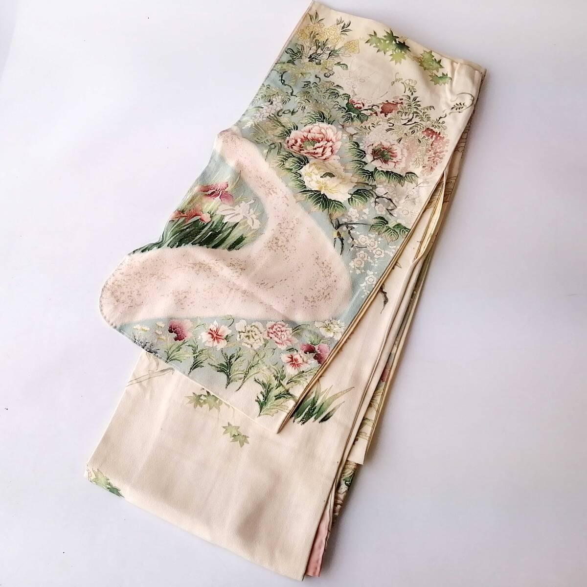  kimono Japanese clothes brand new total pattern! small long-sleeved kimono celebration for remake material also.240418nu[4 point including in a package free shipping ]