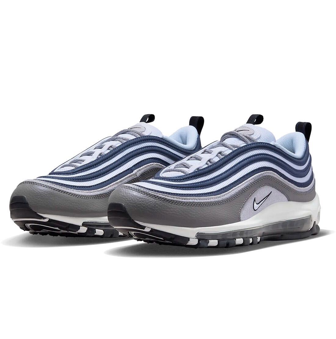 NIKE ナイキ AIR MAX 97 SE 箱なし DV7421-001 シルバーネイビー 28cm_画像1