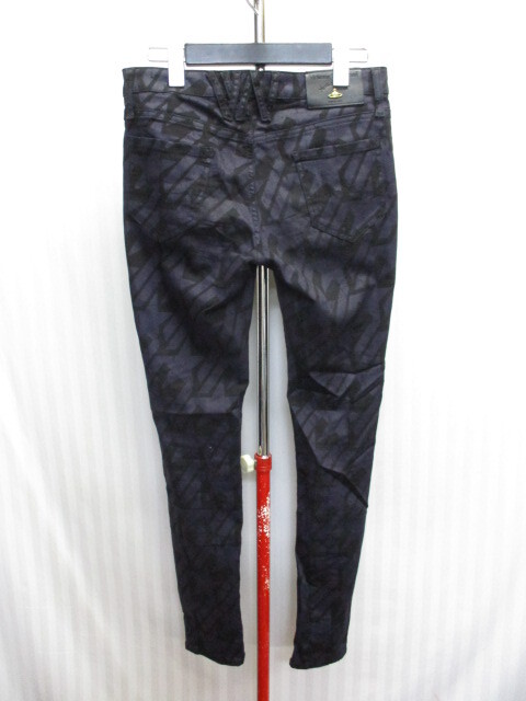  Vivienne Westwood общий рисунок обтягивающий джинсы SIZE W26 стрейч брюки узкие брюки тонкий брюки дизайн брюки брюки 04113