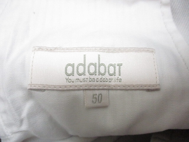 adabat　アダバット　メンズストレッチパンツ　メンズ50 L XL　ライトグレー　ゴルフウエア　ゴルフパンツ　スラックスパンツ ズボン03292_画像4