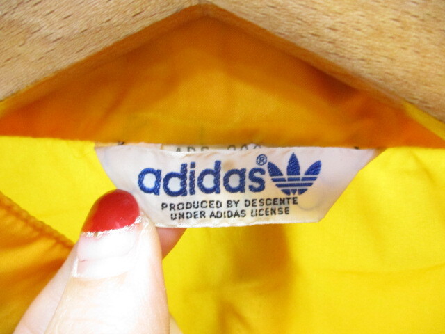  Adidas 80s Vintage нейлон джерси верх мужской O XL LL зеленый желтый ветровка to зеркальный . il спортивная куртка 04113