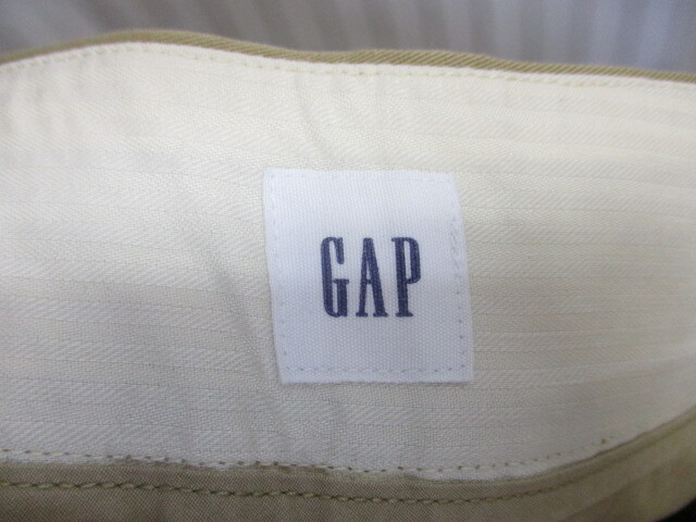  не использовался GAP Gap высокий laiz широкий брюки SIZE8 бежевый брюки из твила слаксы Roo z брюки широкий брюки 04113