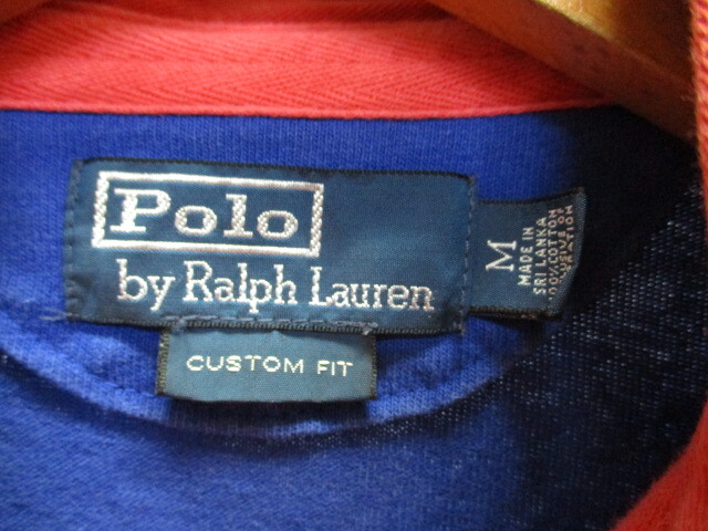  Ralph Lauren большой эмблема Rugger рубашка мужской M синий красный белый трехцветный тренировочный джерси верх длинный рукав регби джерси 04112