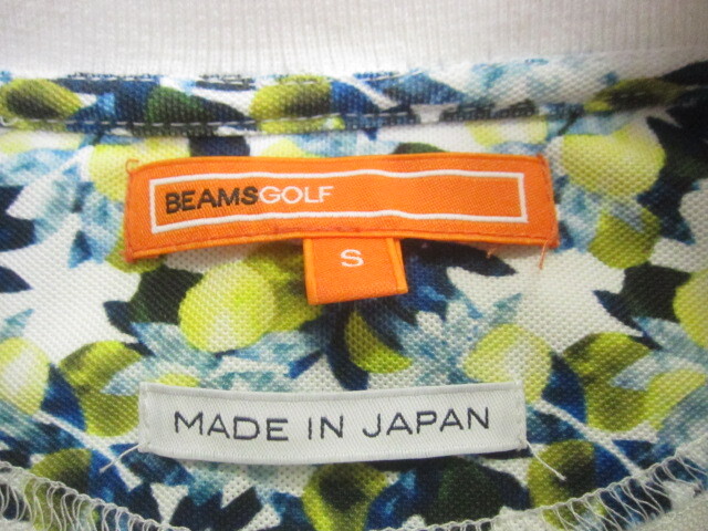BEAMS GOLF ビームスゴルフ 総柄ポロシャツ 2枚セット メンズS 花柄ボタニカル柄シャツ 速乾スポーツシャツ ゴルフウエア 04200の画像3