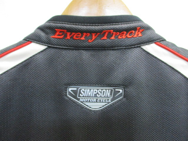 SIMPSON　シンプソン　メッシュ地ライディングジャケット　メンズ3L LLL　半袖可能　ライダースジャケット　春夏バイカーズジャンパー04231_画像9