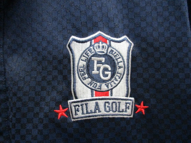 FILA GOLF フィラゴルフ ポロシャツ メンズLL XL 紺 速乾スポーツシャツ ゴルフウエア ゴルフシャツ 半袖シャツ 半袖ウエア 04251の画像4