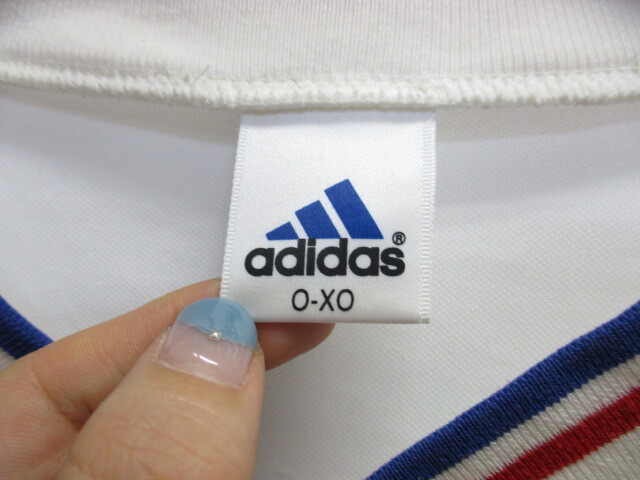  Adidas 90s Vintage большой Logo игра рубашка мужской O-XO XXL трехцветный рубашка футбол джерси верх длинный рукав одежда 04264