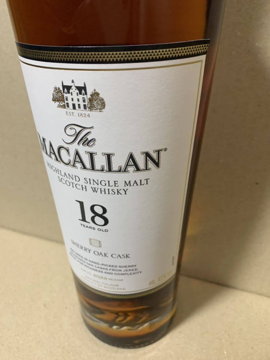 MACALLAN（マッカラン）18年 シェリーオークカスク 2022 43％ 700ml スコッチ_画像2