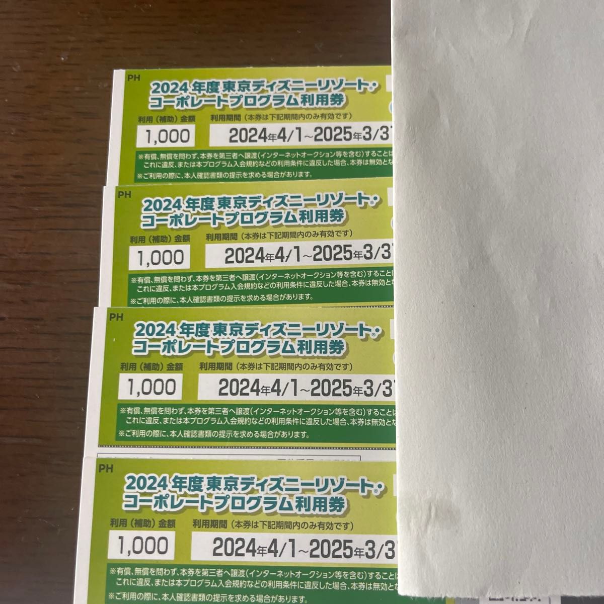 東京ディズニーリゾート コーポレートプログラム利用券