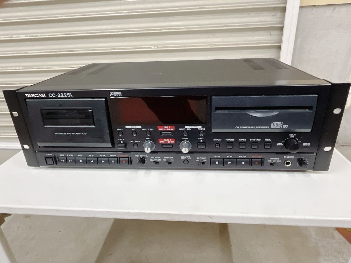  present condition goods TASCAM Tascam CC-222SL MKII business use CD recorder cassette combination deck pickup welcome Ibaraki prefecture . land Omiya 0405 oh 1 D1 100