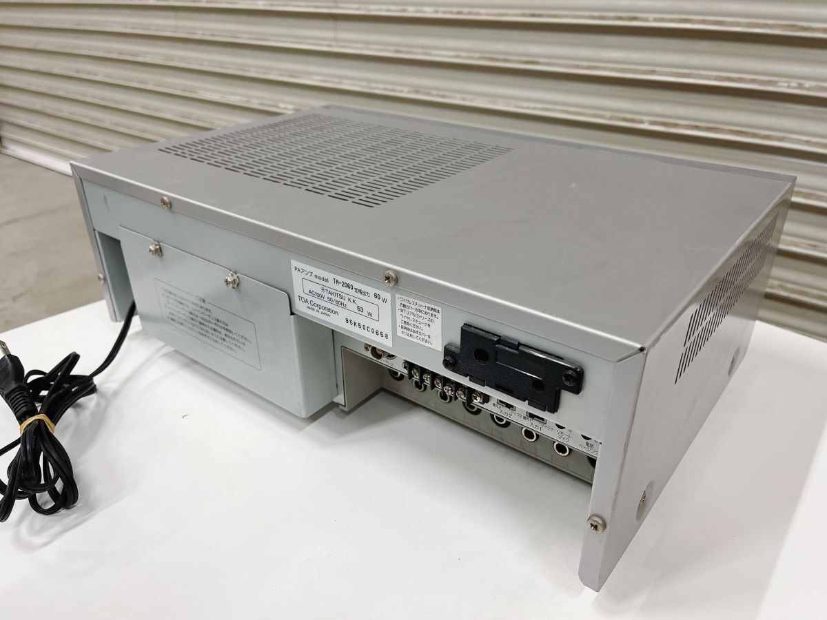 現状品 TOA トーア TA-2060 卓上型アンプ 60W 5局 屋内用PAアンプ Amplifier マイク スタンド 引取歓迎 茨城県常陸大宮市 0405あら4 D1 120_画像5