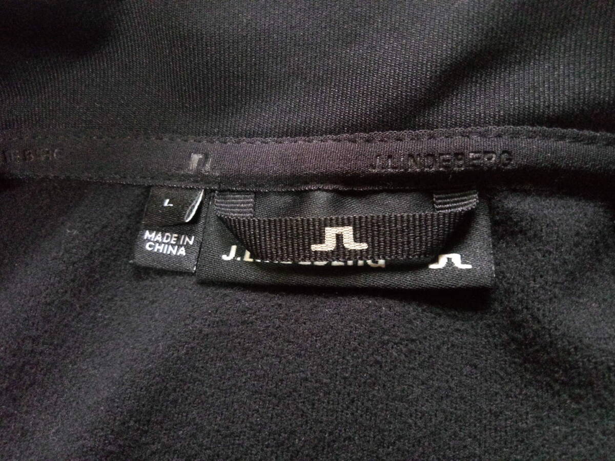 J Lindberg обратная сторона ворсистый тонкий стрейч длинный рукав половина Zip рубашка мужской L черный 