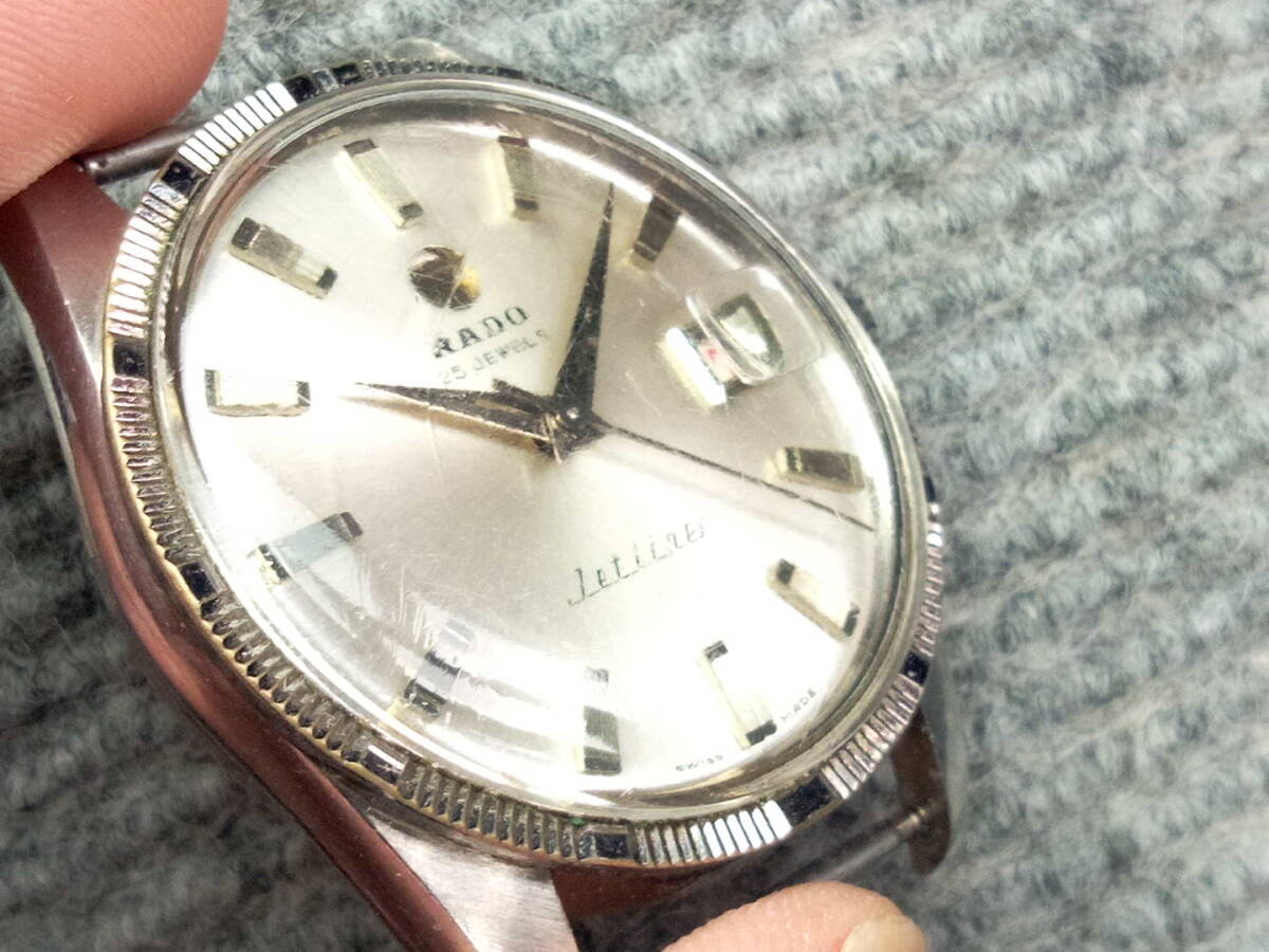 ●訳あり品● RADO Jetliner ラドー ジェットライナー 手巻き自動巻きメンズ腕時計 WATER SEALED エンジンターンドベゼルの画像4