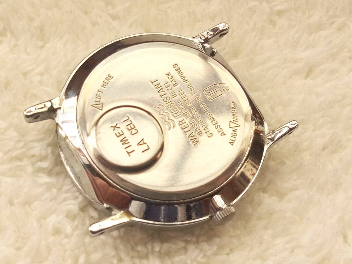 稼働品　ビンテージ タイメックス 395 LA CELL クオーツメンズ腕時計 シンプルデザイン_画像3