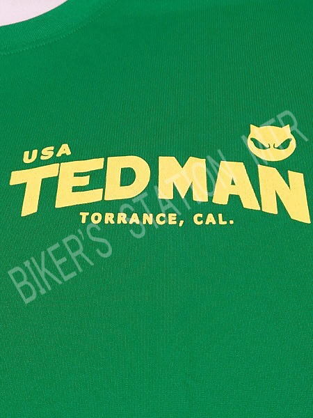 TEDMAN テッドマン Tシャツ ドライTシャツ TDRY-1800 バイクTシャツ シルキードライTシャツ エフ商会 グリーン XLサイズ_画像4