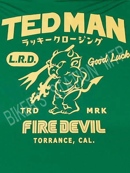 TEDMAN テッドマン Tシャツ ドライTシャツ TDRY-1800 バイクTシャツ シルキードライTシャツ エフ商会 グリーン XLサイズ_画像3