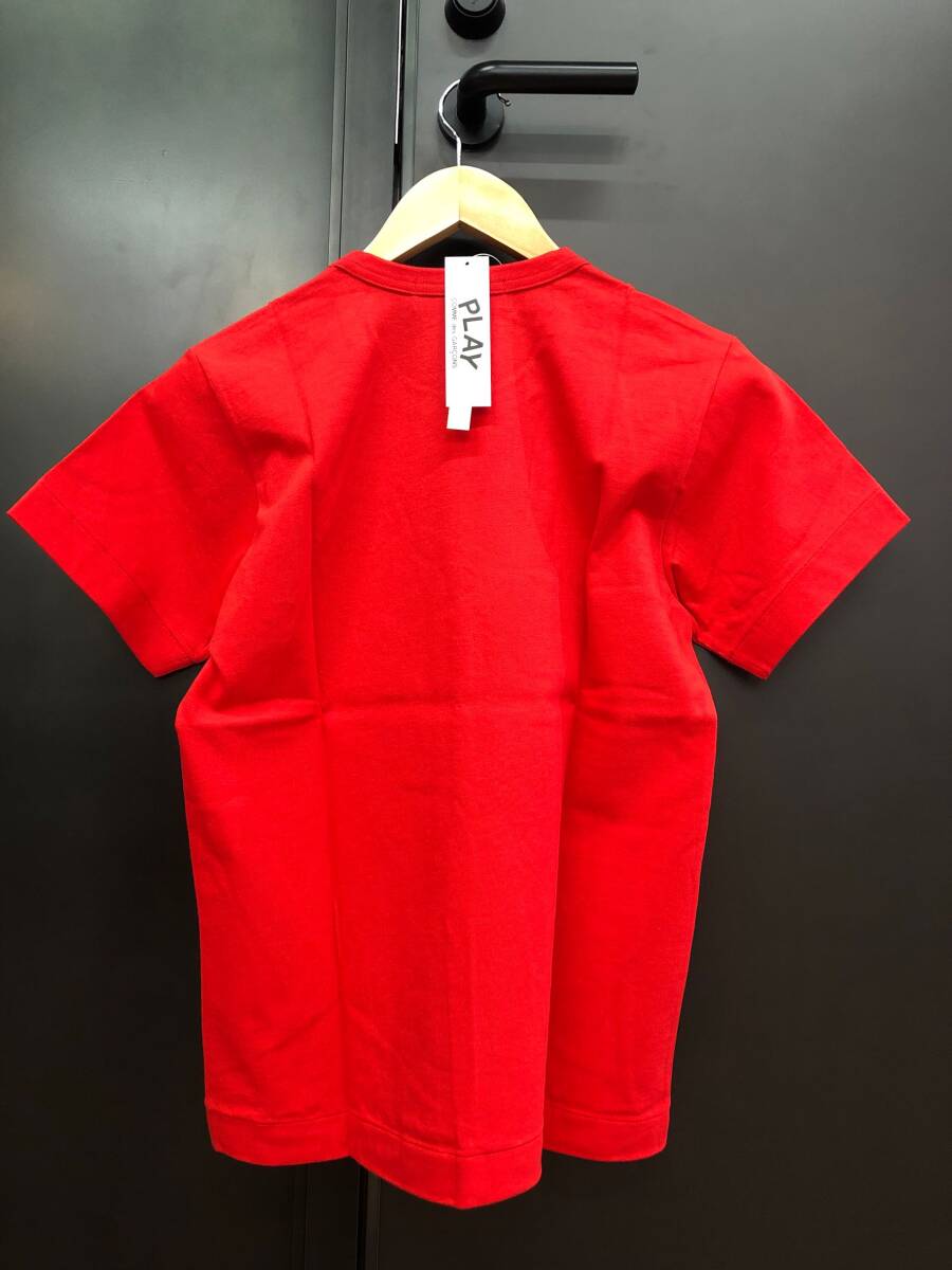 COMME des GARCONS PLAY Tシャツ 赤×赤と濃赤ハート レディースLサイズ AZ-T225-5の画像2