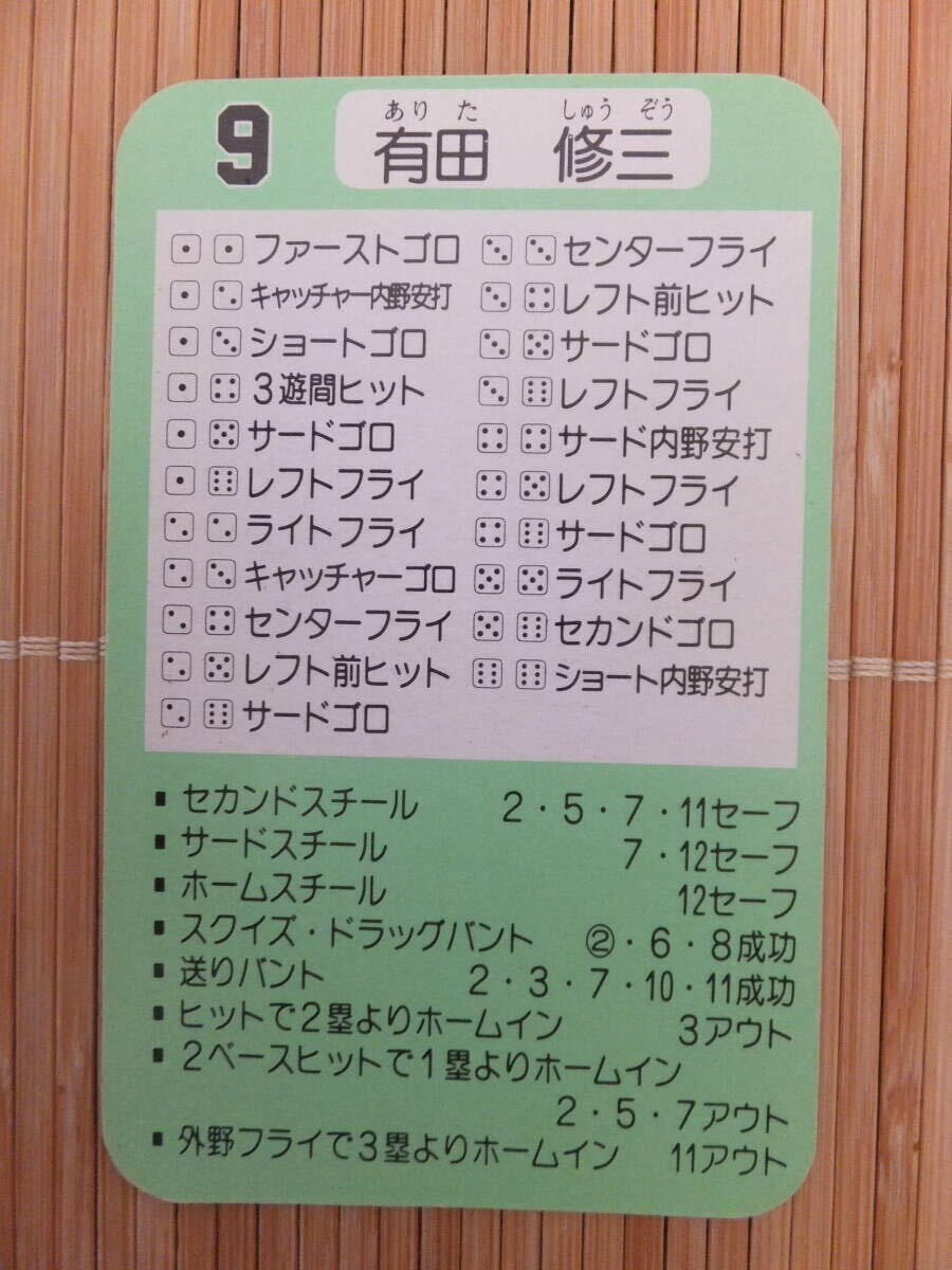 タカラ プロ野球カードゲーム 61年 読売巨人軍 有田 修三（1枚）の画像2