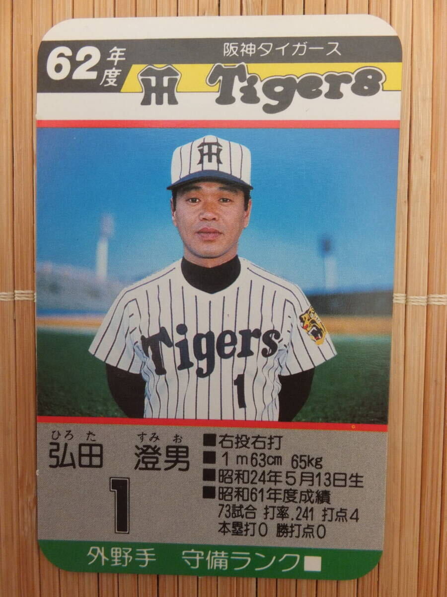 タカラ プロ野球カードゲーム 62年 阪神タイガーズ　弘田 澄男（1枚）_画像1