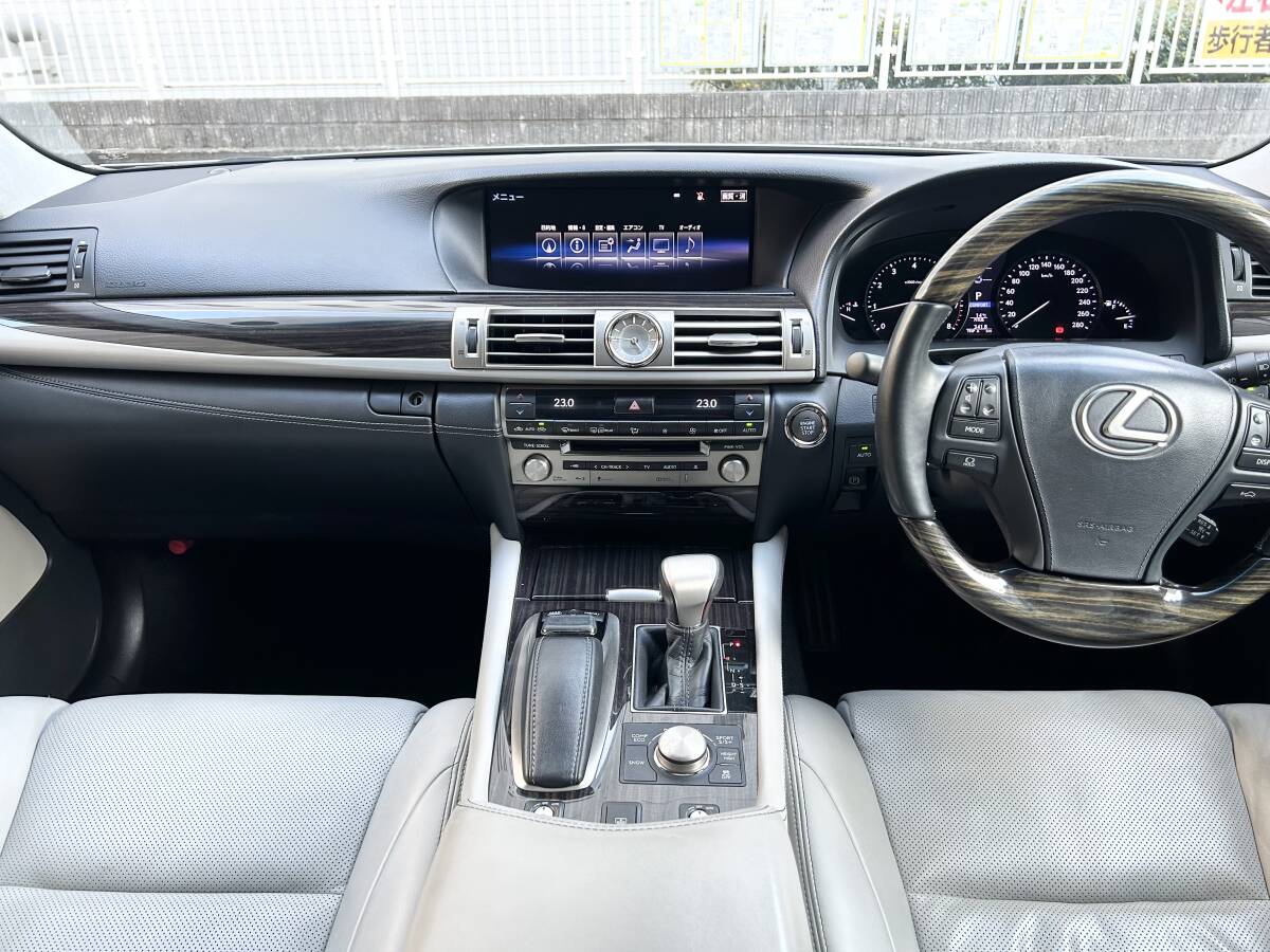 美車 レクサス LS460 バージョンC Iパッケージ エアロ☆レクサスディーラー整備車輌／サンルーフ／白レザーシート／work 21インチの画像7