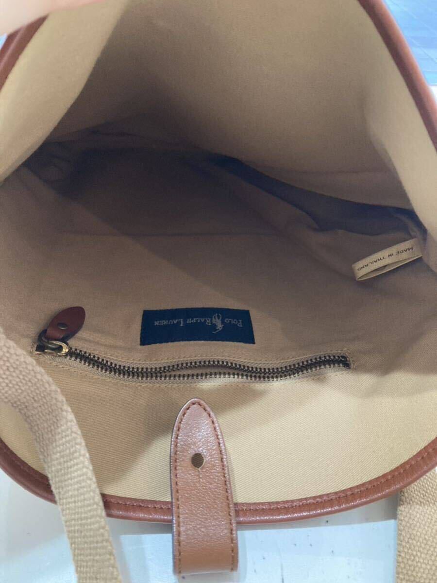 pa)POLO Polo Ralph Lauren сумка на плечо наклонный .. Polo бежевый 