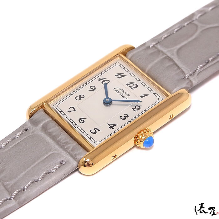 【カルティエ】マストタンク LM 極美品 アラビア OH済み ヴィンテージ QZ メンズ レディース 時計 Cartier Tank 俵屋_画像5