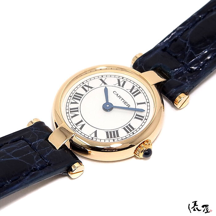 【カルティエ】K18 プチヴァンドーム 極美品 OH済 ヴィンテージ 金無垢 レディース 時計 Cartier 俵屋_画像5